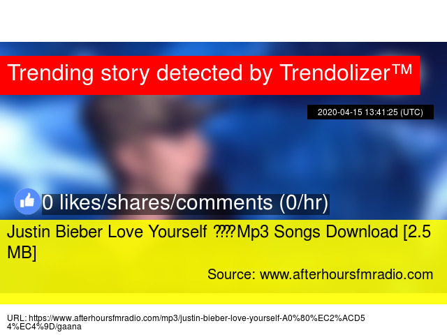 Justin Bieber Love Yourself Ê°ì¬í´ì Mp3 Songs Download 2 5 Mb